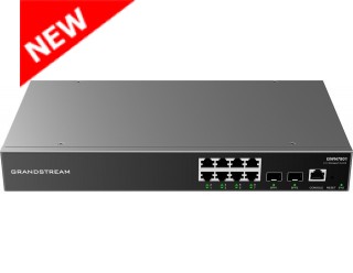 Grandstream GWN7801 Enterprise 8-Port Gigabit L2+ Managed Network Switch with 2 Gigabit SFP Uplink Ports