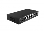 Ruijie-Reyee RG-ES206GC-P 6-Port Gigabit Smart POE Switch with 4 PoE/POE+ Ports and 2 Gigabit RJ45 uplink ports