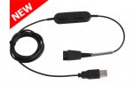 Supervoice SVC-QDUSB3 Headset QD to USB PC Connecting Bottom Cable with DSP